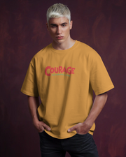 KOVASKO Mens Courage The Cowardly Dog Oversized T-Shirt