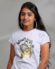 KOVASKO Women’s Three Cats T-shirt