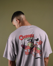 KOVASKO Mens Courage The Cowardly Dog Oversized T-Shirt
