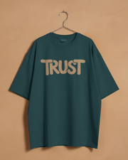 KOVASKO Mens Trust Gods Plan Oversized T-Shirt
