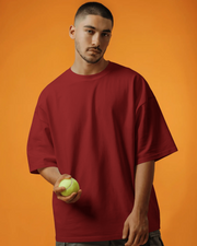 KOVASKO Mens Classic Plain Oversized T-Shirt