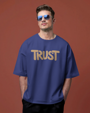 KOVASKO Mens Trust Gods Plan Oversized T-Shirt