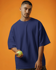 KOVASKO Mens Classic Plain Oversized T-Shirt