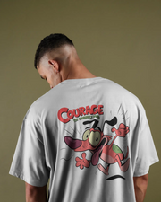 KOVASKO Mens Courage The Cowardly Dog Oversized T-Shirt