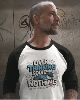 KOVASKO Men’s Over Thinking Solves Nothing Raglan T-Shirt