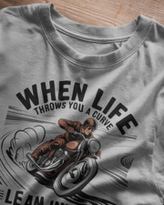 KOVASKO Men’s Life Throws You a Curve T-shirt