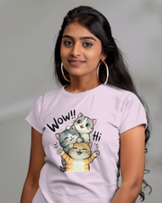 KOVASKO Women’s Three Cats T-shirt