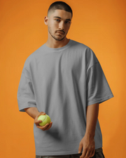 KOVASKO Mens Classic Plain Oversized T-Shirt